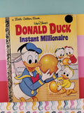 Vintage 1978 Disney's Donald Duck: Instant Millionaire Little Golden Book Hardcover