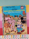 Vintage 1982 5th Printing Disney's Mickey Mouse & the Mouseketeers: Ghost Town Adventure Little Golden Book Hardcover