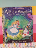 Vintage 1978 11th Printing Disney's Alice in Wonderland Meets the White Rabbit Little Golden Book Hardcover