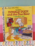 Vintage 1978 Disney's Donald Duck & the One Bear Little Golden Book Hardcover