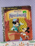Vintage 1992 Disney's The Prince & the Pauper Little Golden Book Hardcover