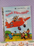 Vintage 1982 Disney's Toad Flies High Little Golden Book Hardcover