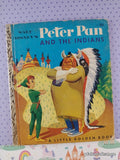 Vintage 1952 1st Printing Disney's Peter Pan & the Indians Little Golden Book Hardcover