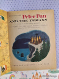 Vintage 1952 1st Printing Disney's Peter Pan & the Indians Little Golden Book Hardcover