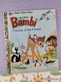 Vintage 1979 7th Printing Disney's Bambi: Friends of the Forest Little Golden Book Hardcover