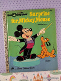 Vintage 1971 1st Printing Walt Disney World: Surprise for Mickey Mouse Little Golden Book Hardcover