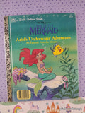 Vintage 1989 Disney's The Little Mermaid: Ariel's Underwater Adventure Little Golden Book Hardcover