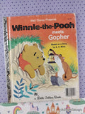 Vintage 1965 Disney's Winnie-the-Pooh Meets Gopher Little Golden Book Hardcover