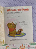 Vintage 1965 Disney's Winnie-the-Pooh Meets Gopher Little Golden Book Hardcover