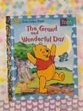 Vintage 1995 Disney's Winnie the Pooh: The Grand & Wonderful Day Little Golden Book Hardcover