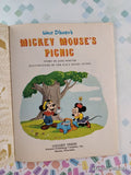 Vintage 1981 25th Printing Disney's Mickey Mouse's Picnic Little Golden Book Hardcover