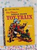 Vintage 1974 17th Printing Disney's Donald Duck's Toy Train Little Golden Book Hardcover