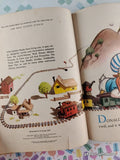 Vintage 1974 17th Printing Disney's Donald Duck's Toy Train Little Golden Book Hardcover