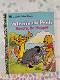 Vintage 1994 Disney's Winnie the Pooh: Eeyore, Be Happy! Little Golden Book Hardcover