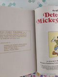 Vintage 1985 Disney's Detective Mickey Mouse Little Golden Book Hardcover