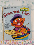 Vintage 1980 2nd Printing Sesame Street: Ernie's Work of Art Little Golden Book Hardcover