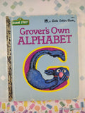 Vintage 1991 Sesame Street: Grover's Own Alphabet Little Golden Book Hardcover