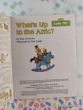 Vintage 1990 Sesame Street: What's Up in the Attic? Little Golden Book Hardcover