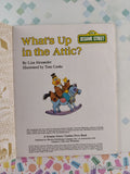 Vintage 1993 Sesame Street: What's Up in the Attic? Little Golden Book Hardcover