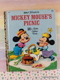 Vintage 1975 Disney's Mickey Mouse's Picnic Little Golden Book Hardcover