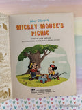 Vintage 1975 Disney's Mickey Mouse's Picnic Little Golden Book Hardcover