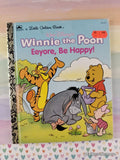 Vintage 1992 Disney's Winnie the Pooh: Eeyore, Be Happy! Little Golden Book Hardcover