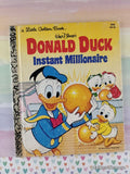 Vintage 1978 Disney's Donald Duck: Instant Millionaire Little Golden Book Hardcover