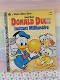 Vintage 1978 Disney's Donald Duck: Instant Millionaire Little Golden Book Hardcover