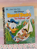 Vintage 1993 Disney's Donald Duck's Toy Sailboat Little Golden Book Hardcover