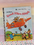 Vintage 1982 Disney's Toad Flies High Little Golden Book Hardcover