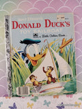 Vintage Disney's Donald Duck's Toy Sailboat Little Golden Book Hardcover