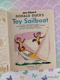 Vintage Disney's Donald Duck's Toy Sailboat Little Golden Book Hardcover