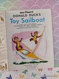 Vintage Disney's Donald Duck's Toy Sailboat Little Golden Book Hardcover