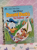 Vintage 1994 Disney's Donald Duck's Toy Sailboat Little Golden Book Hardcover