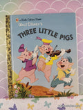 Vintage 2004 Disney's Three Little Pigs Little Golden Book Hardcover, Like New