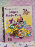 Vintage 1990 1st Printing Disney's Minnie's Slumber Party Little Golden Book Hardcover
