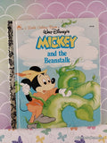 Vintage 1992 Disney's Mickey & the Beanstalk Little Golden Book Hardcover