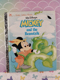 Vintage 1988 1st Printing Walt Disney's Mickey & the Beanstalk Little Golden Book Hardcover