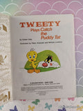 Vintage 1975 Tweety Plays Catch the Puddy Tat Little Golden Book Hardcover