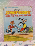 Vintage 1984 1st Printing Disney's Sport Goofy & the Racing Robot Little Golden Book Hardcover