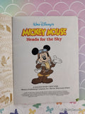 Vintage 1987 Disney's Mickey Mouse Heads for the Sky Little Golden Book Hardcover