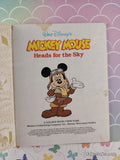 Vintage 1987 Disney's Mickey Mouse Heads for the Sky Little Golden Book Hardcover