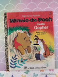 Vintage 1978 14th Printing Disney's Winnie-the-Pooh Meets Gopher Little Golden Book Hardcover