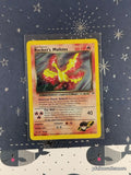 Vintage Rare Rocket's Moltres 12/132 Gym Heroes Holographic Pokemon Card - HP/Creased