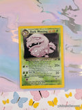 Vintage Rare Dark Weezing 14/82 Team Rocket Holographic Pokemon Card - MP/Creased