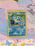 Vintage Rare Blastoise 2/130 Base Set 2 Holographic Pokemon Card - MP/Creased