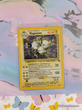 Vintage Rare Magneton 11/62 Fossil Holographic Pokemon Card - MP/Creased