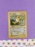 Vintage Rare Raichu 14/102 Base Set Holographic Pokemon Card - VG
