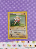 Vintage Rare Hitmonchan 7/102 Base Set Holographic Pokemon Card - VG