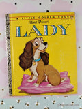 Vintage 1954 1st Printing Disney's Lady Little Golden Book Hardcover
